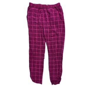 Marine Layer Pink Plaid Cropped Pants